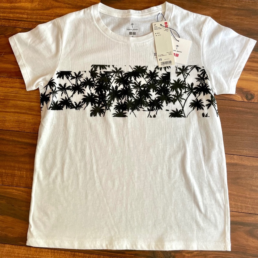 Tomas Maier x Uniqlo Supima Cotton Tropical Palm Tree Print T-shirt